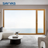 Fenêtres à battants inclinables et pivotants en bois massif Sayyas F120, maison passive moderne, Uw 0.9, pour cuisine et design de villa de luxe