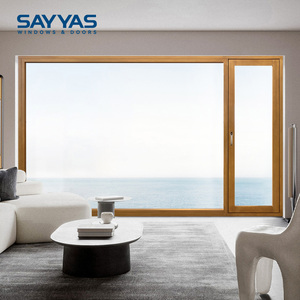 SAYYAS F120 Cadre de fenêtre en bois recouvert d'aluminium ouvrable haute sécurité Système de verrouillage multipoints <span class=keywords><strong>Anti</strong></span>-vol <span class=keywords><strong>Anti</strong></span>-effraction Verre - Product Image 1