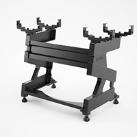 Support de rangement pliable multi-niveaux SNODE pour haltères, en fonte robuste, pour une utilisation domestique ou commerciale, gain de place et sécurité garantie