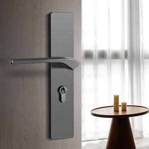 Precio al por mayor Diseño simple Palanca de latón de alta calidad Manija de puerta Dormitorio Cerradura de puerta de madera Manijas de apartamento de lujo - Product Image 3