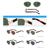 Lunettes de soleil Everglint, best-seller, petites, ovales, en acétate avec métal, vintage, polarisées UV400, monture étroite rétro, mode homme femme