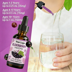 Suplemento Líquido Natural para Dormir con Bayas de Saúco, Reduce el Estrés, Suplemento Alimenticio para Adultos y Niños - Product Image 1
