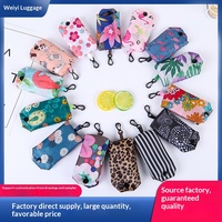 Sac de courses en toile personnalisé avec logo, motif dessin animé en polyester 190T, sac pour téléphone portable, sac de courses pliable pour supermarché, long 38x60cm, portable et écologique