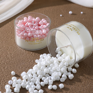 LANJO Luxury Pearl Grain Glass <b>Jar</b> Scented Candle Smoky-Free Aromatherapy Candle Wedding Favor Ambience <b>Decor</b> Candle - Product Image 1