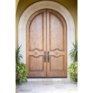 Pintu ayun kayu, pintu masuk utama Modern mewah untuk pintu rumah kayu padat