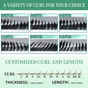 Fournitures de gros Cils Cils Extensions de cils individuels 0.03 0.05 0.07 C CC D DD L M LJ LB Extension de cils - Product Image 2