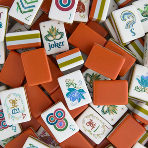 Jeu de Mahjong Américain - Jeu de Mahjong Américain transfrontalier 30mm 160 tuiles en acrylique cristallin gravées et imprimées à l'intérieur - Product Image 6