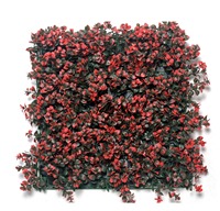 Dinding Bunga 3D Milan Grass Outdoor, Latar Belakang Dinding Bunga Buatan dari Boxwood
