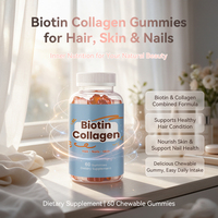 Gummies capillaires à la biotine, Gummies au collagène et à la biotine, Fabricant de gummies personnalisés en marque blanche et OEM