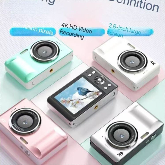 4K HD Point & Shoot Digital Camera with AI Fixed Focus Lithium Battery SD Card Support