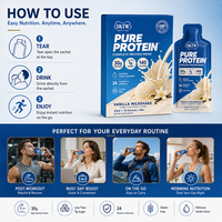 Boisson Protéinée Liquide Pure et Complète avec 24 Vitamines et Minéraux, Saveur Milkshake Vanille, Favorise la Récupération Musculaire