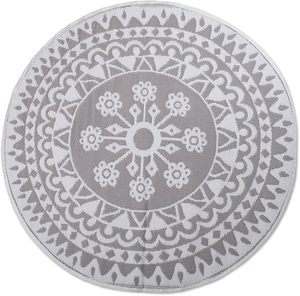 Tapis de plage rond Tropical Escape-Design de mandala bleu pour les vacances sur l'île et la piscine - Product Image 6