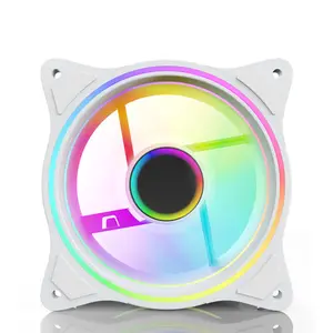 Buon prezzo personalizza il tuo Logo 12v Rgb Pc Fan Computer Case Cooler ventola Rgb da 120mm