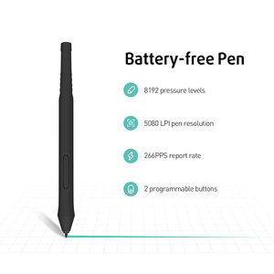 Tablette graphique professionnelle sensible à la pression 8192 niveaux, USB, résolution 5080 LPI, raccourcis 5 boutons pour l'illustration et la conception industrielle - Product Image 5