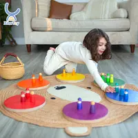 Игрушка XIHA Монтессори, балансировочный деревянный ступенчатый камень для детей, малышей, детей, школы, младенцев, наборы мебели для ухода, Детские деревянные игрушки