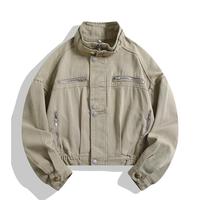 Blousons Bomber Universitaires Épais et Décontractés pour Hommes, Modèle Uni et Court, Personnalisables avec Logo, Style Letterman de Football, Vente en Gros