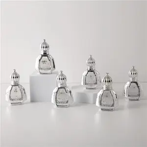 Botol sampel rol stempel emas atau parfum, minyak esensial bentuk pakaian 12ml atau botol kaca dripper