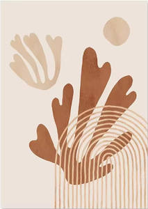 Arte Mural Abstracto Boho Personalizado, Lienzo con Líneas de Coral, Impresión en Lienzo Beige <span class=keywords><strong>Matisse</strong></span> - Póster de Pintura Mural para el Hogar - Product Image 3