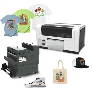 Fornecedor de máquina de jato de tinta PET para impressão por transferência térmica A3 Digital Inkjet DTF Impressora com agitação em pó