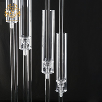 Grand chandelier de mariage en acrylique, porte-bougie, centres de table pour fêtes de mariage, décoration de table, fournitures pour événements de mariage