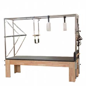 Table de Trapeze Professionnelle 3-en-1 en Bois de Caoutchouc pour la Maison et Tour Multifonctionnelle Merich-XM-02B (Combinaison Trapeze Push-up) - Product Image 1