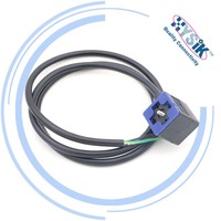Câble moulé pour électrovanne DIN43650 Forme A, avec connecteur femelle carré de 18 mm, pour vanne de commande pneumatique
