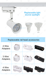 Système d'éclairage sur Rail Cob Commercial, cadre de lampe de plafond, Type de <span class=keywords><strong>trompette</strong></span>, Angle de 360 degrés, boîtier de projecteur Led - Product Image 5