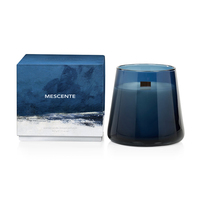 Bougie parfumée Mescente de luxe personnalisée unique en verre avec couvercle et boîte cadeau