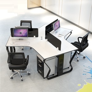 Đơn Giản Bàn Hiện Đại Cho 3/<span class=keywords><strong>5</strong></span> Hoặc 6 Người Bằng Gỗ Màn Hình Phân Vùng Và Ghế Kết Hợp Cho Máy Tính Thẻ Nhân Viên Nội Thất Văn Phòng - Product Image 2