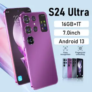 2024 5g Smartphone Original débloqué S24 Ultra 7.2 pouces plein écran 16 Go + 512 Go téléphones mobiles Android avec Face Id téléphone portable