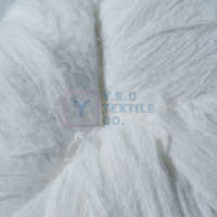 Großhandel 0.9 1.3CM Nylon Nerz Haar 100% Fancy Feather Garn für Pullover Weiße Farbe