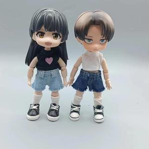 เสื้อผ้าตุ๊กตา Ob11 กางเกงยีนส์ YMY <span class=keywords><strong>Molly</strong></span> ขนาด 1/12 ขอบรุ่ยแต่งระบายเล็กๆ กระเป๋าตาข่ายแฟชั่นสำหรับตุ๊กตา - Product Image 1