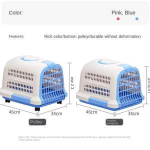 Harnais en plastique <span class=keywords><strong>Portable</strong></span> pour animaux de compagnie à la mode chat volant chien <span class=keywords><strong>Cage</strong></span> fermeture à glissière Durable Aviation Grade extérieur voiture sac à dos - Product Image 4