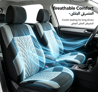 Coprisedili Auto Completi FH Group OLIVER Grigio in Tessuto Premium Poliestere Compatibili Airbag Anteriori/Posteriori Divisibili Lavabili per SUV