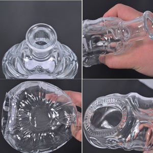 Botella de Vidrio Personalizada Premium para Whisky, <span class=keywords><strong>Vodka</strong></span> o Vino, Cuadrada, Plana, Reutilizable, con Impresión Serigrafiada XO - Product Image 3