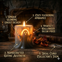 Vente en gros de porte-bougies fantômes d'Halloween, articles de décoration d'Halloween effrayants pour l'intérieur et l'extérieur