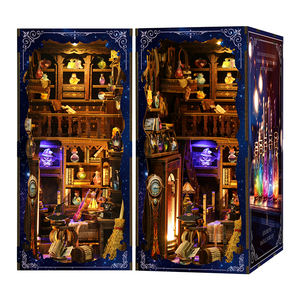 <span class=keywords><strong>Puzzle</strong></span> 3D in Legno Fai da Te: Negozio di Pozioni Magiche 'Whimsical <span class=keywords><strong>Escape</strong></span>' - Kit Miniatura Book Nook per Regalo - Product Image 1
