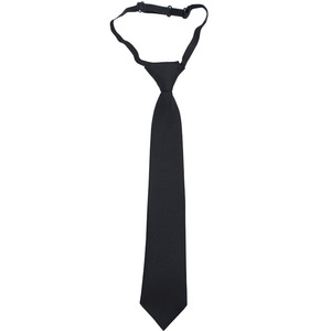 <span class=keywords><strong>Cravate</strong></span> hommes style preppy noir grain fin étudiant sans noeud uniforme scolaire accessoires vêtements d'affaires décontractés - Product Image 5