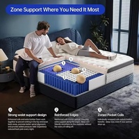 Matelas en mousse gel roulé et emballé, taille double, tissu rafraîchissant, matelas de sommeil portable, rangement facile, qualité supérieure, matelas pour la maison