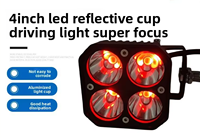 Reflector LED de 4 Pulgadas, 190W, Alta Potencia, Luz de Conducción de Haz Ultra Estrecho, Lámpara para Vehículo, Luces de Circulación Diurna, 9-36V