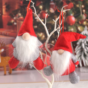 Adorno colgante de tela navideña, muñeco de peluche sin rostro para decoración del árbol de Navidad - Product Image 4