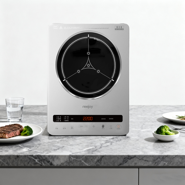 Innovative Portable Single Electric Induction Cooktop 3-Point Sensing Temperature Cooker for Home Use Made Durable Plastic