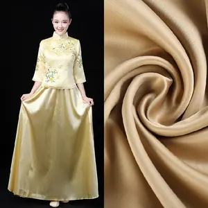Factory Polyester Satin Silk Fabric Nighty Polyester Acetate Fabrics For Dresses