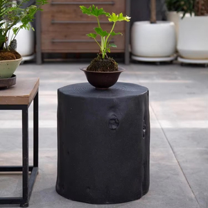 Linghong rétro vent Wabby silencieux magnésium boue côté bois souches souches d'arbre Pier Table à thé tabouret Table de chevet fleur poufs - Product Image 1