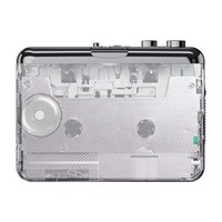 Lecteur de cassette audio portable converti en MP3 avec logiciel d'édition, enroulement automatique, inclut un lecteur de cassettes portable en plastique