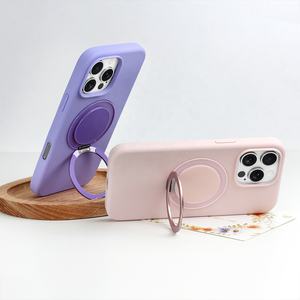 360 °   Coque en silicone liquide magnétique rotative pour <span class=keywords><strong>iPhone</strong></span> 17, anti-traces de doigts, compatible support voiture, antichoc, personnalisable - Product Image 1