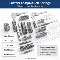 Ressort de compression standard DIN, ressort hélicoïdal à extrémités fermées, pour équipements mécaniques européens, pièces OEM, fourni par l'usine