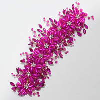Applique en strass, patch perlé en cristal à coudre, accessoire pour robe de soirée, décoration de vêtement