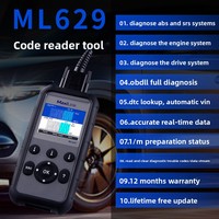 MaxiLink ML629 Scanner de diagnostic automobile OBDII complet, lecteur de codes OBD II, outil d'analyse des pannes de voiture