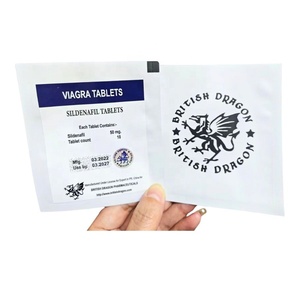 Túi nhựa có thể khóa lại bằng miệng 30 viên túi vàng lá thiết kế sang trọng avar 20mg / Tab oxa túi màu đen Túi Gói - Product Image 3